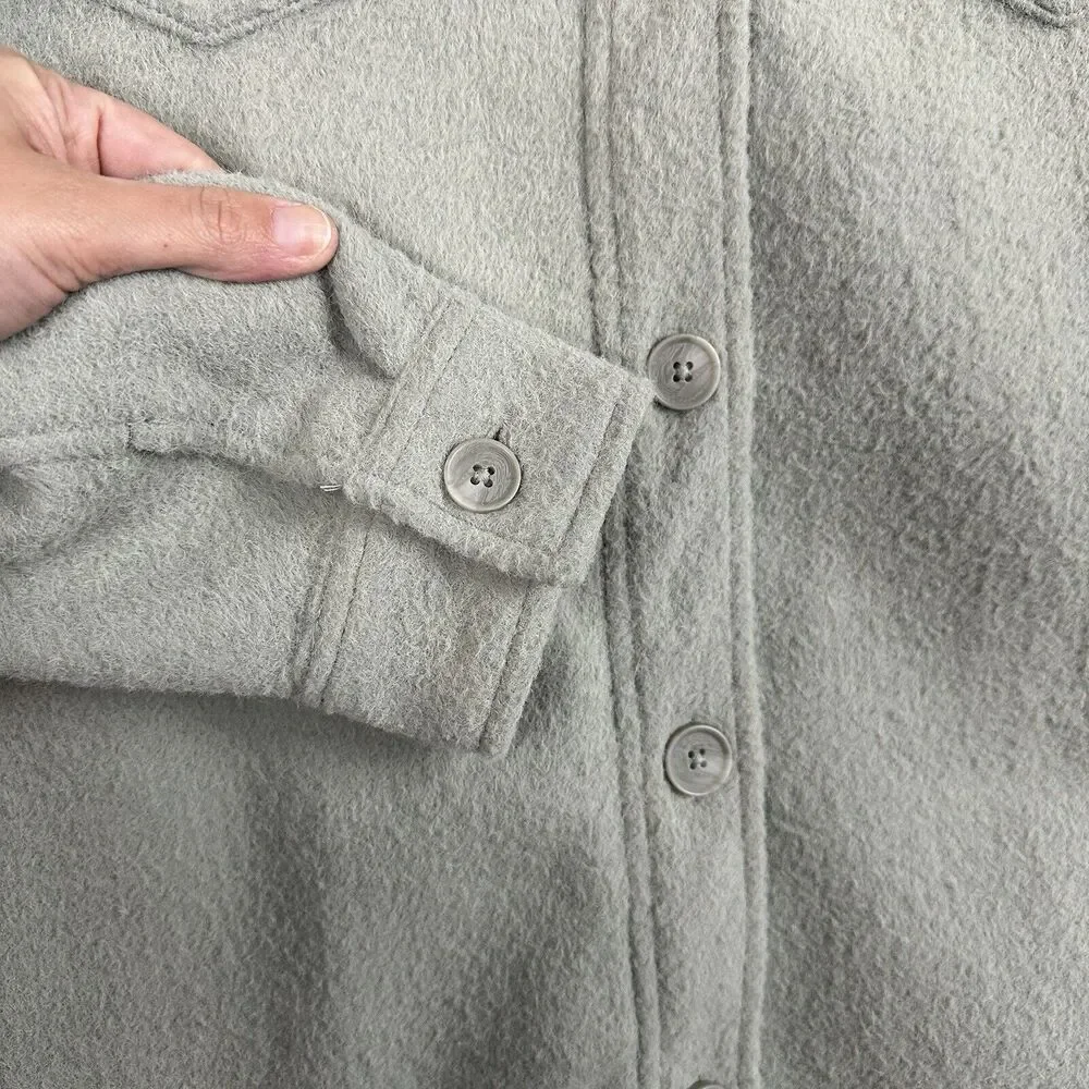 Hilary Radley Shacket Women Large Green Thick Shirt Jacket Preppy Casual Minimal - Picture 5 of 16